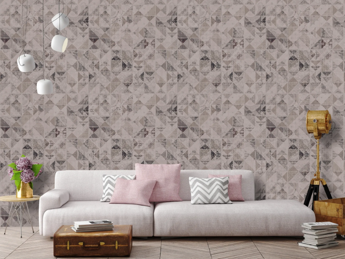 TEXTURE TRIANGOLI - Geometric washable wallpaper _ Carta da Parati Artistica